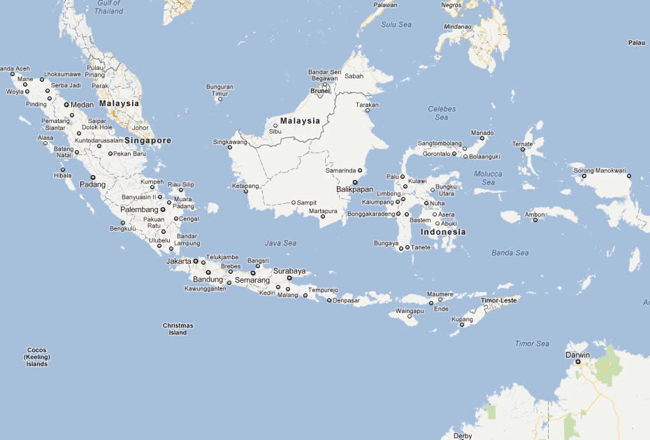 carte du Iles Cocos australie